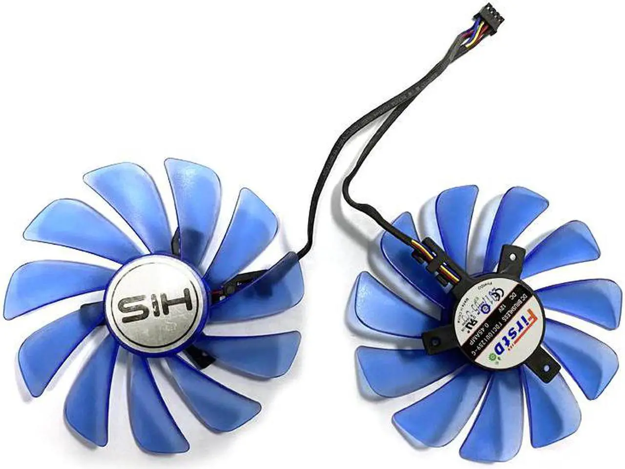 Alt view image 3 of 5 - 2PCS 95MM 4PIN FDC10U12S9-C CF1010U12S GPU Fan For XFX RX 580 Ice QX2 OC RX590 HIS RX580 IceQ RX570 Graphics Card Cooling fan