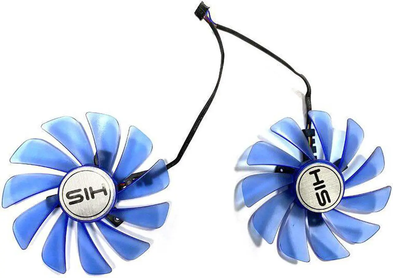 Alt view image 2 of 5 - 2PCS 95MM 4PIN FDC10U12S9-C CF1010U12S GPU Fan For XFX RX 580 Ice QX2 OC RX590 HIS RX580 IceQ RX570 Graphics Card Cooling fan