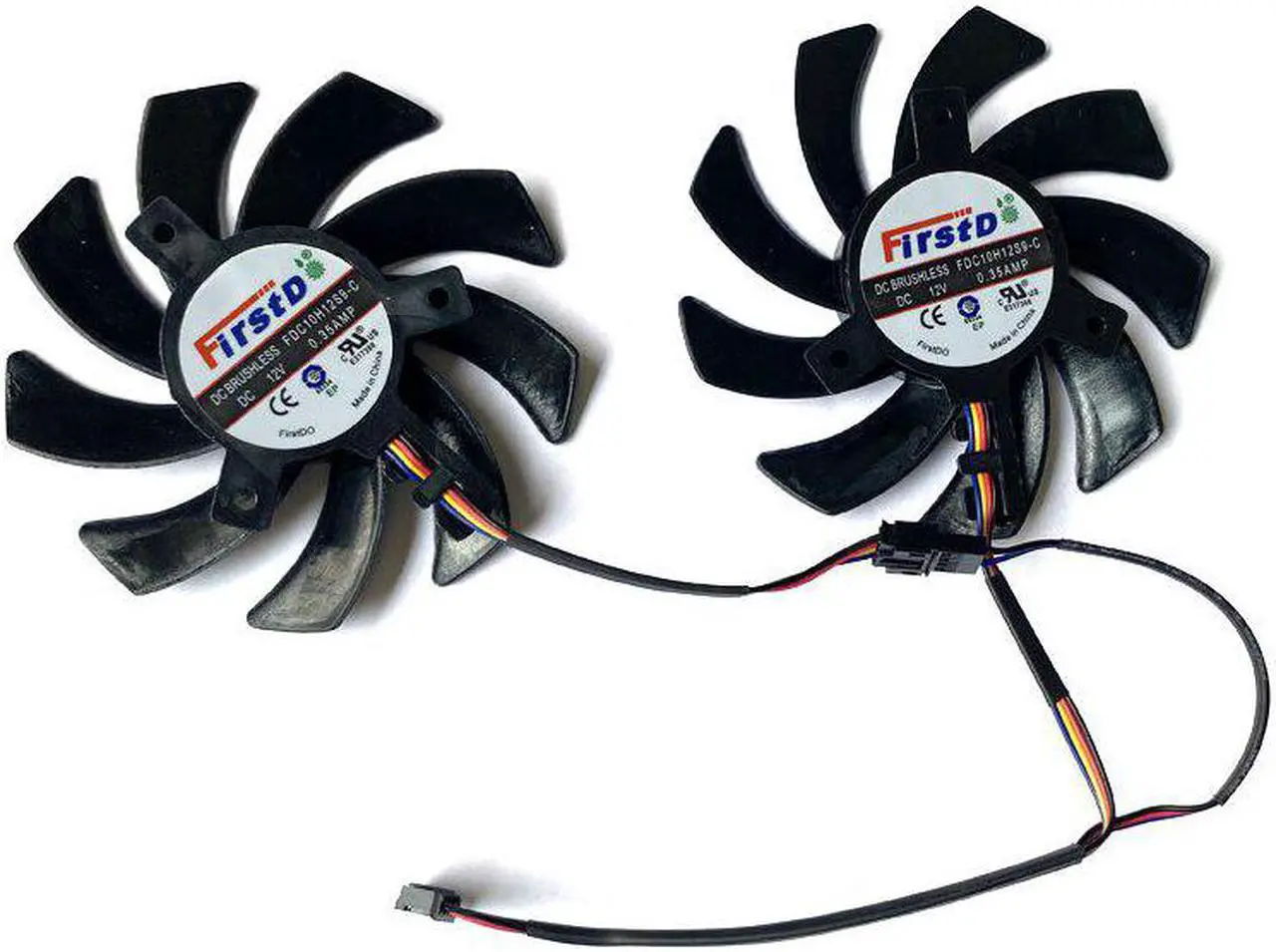 Alt view image 4 of 6 - 2PCS 85MM FDC10H12S9-C FD7010H12S 4PIN DIY RX 5500 XT 4PIN GPU Cooling Fan For Powercolor RX 5700 XT 5600XT RX590 580 GME Red