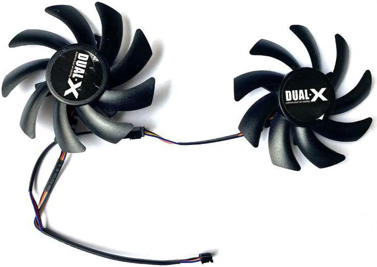 Alt view image 5 of 6 - 2PCS 85MM FDC10H12S9-C FD7010H12S 4PIN DIY RX 5500 XT 4PIN GPU Cooling Fan For Powercolor RX 5700 XT 5600XT RX590 580 GME Red