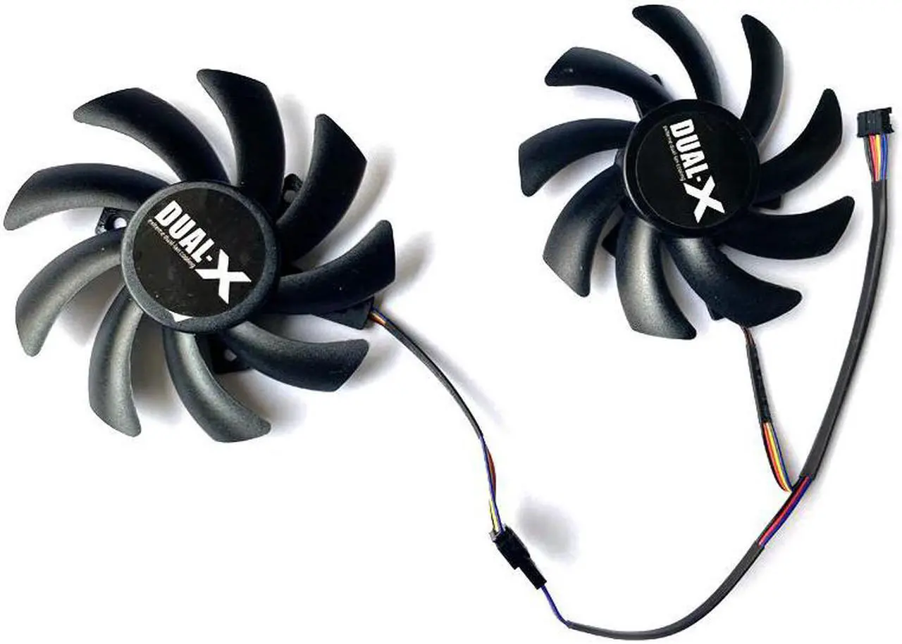 Alt view image 6 of 6 - 2PCS 85MM FDC10H12S9-C FD7010H12S 4PIN DIY RX 5500 XT 4PIN GPU Cooling Fan For Powercolor RX 5700 XT 5600XT RX590 580 GME Red