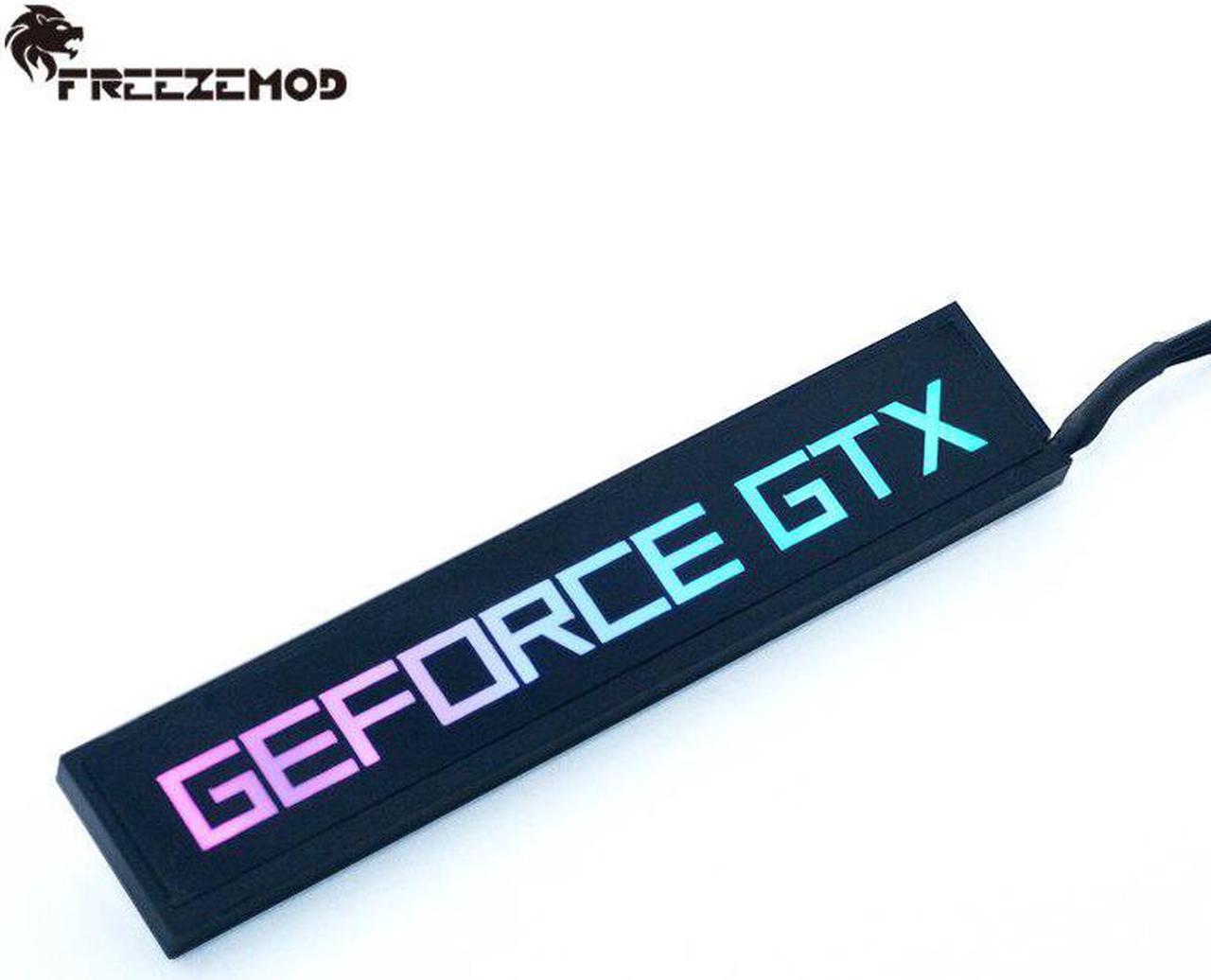 Alt view image 6 of 6 - FREEZEMOD RGB Graphics Card Backplate GPU Support RGB Side Panel RTX3090 GTX ROG 5V 3PIN ARGB AURA SYNC PC Case DIY MOD