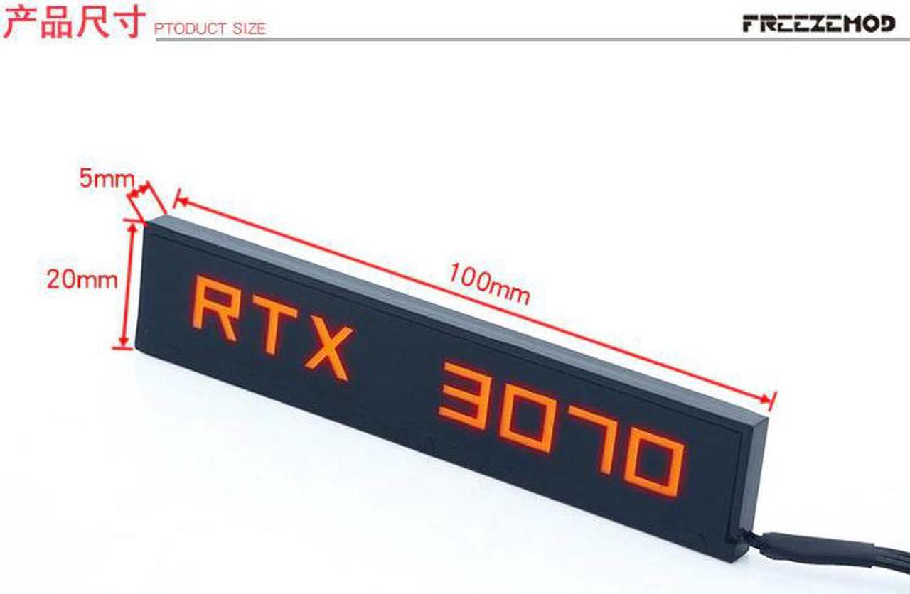 Alt view image 3 of 6 - FREEZEMOD RGB Graphics Card Backplate GPU Support RGB Side Panel RTX3090 GTX ROG 5V 3PIN ARGB AURA SYNC PC Case DIY MOD