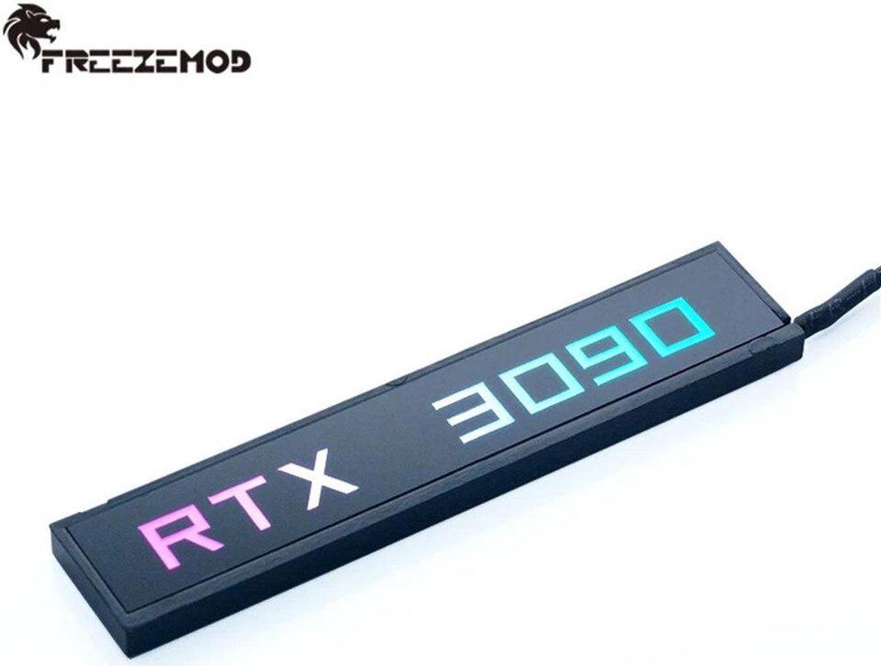 Alt view image 4 of 6 - FREEZEMOD RGB Graphics Card Backplate GPU Support RGB Side Panel RTX3090 GTX ROG 5V 3PIN ARGB AURA SYNC PC Case DIY MOD