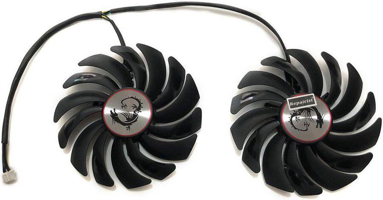 Alt view image 2 of 6 - PLD10010B12HH PLD10010S12HH GPU Fan For MSI RX480/580/470/570 GTX950/960/970/980/1060/1070/1080/1080Ti R9 290X/280X/270X Cooling