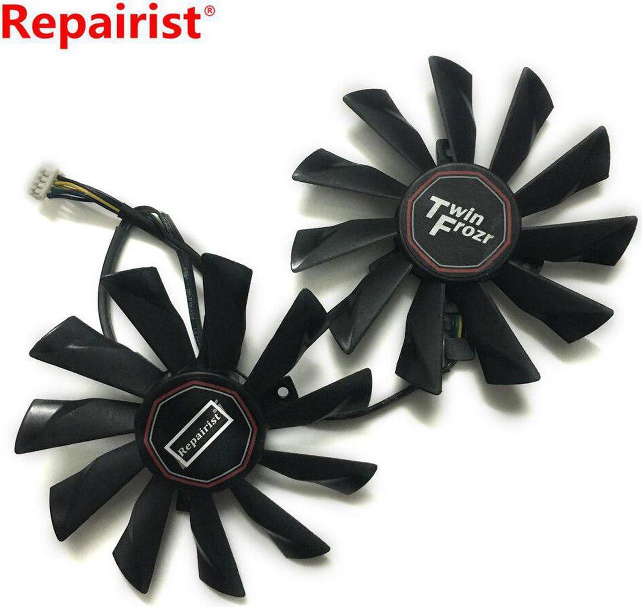 Alt view image 4 of 6 - PLD10010B12HH PLD10010S12HH GPU Fan For MSI RX480/580/470/570 GTX950/960/970/980/1060/1070/1080/1080Ti R9 290X/280X/270X Cooling