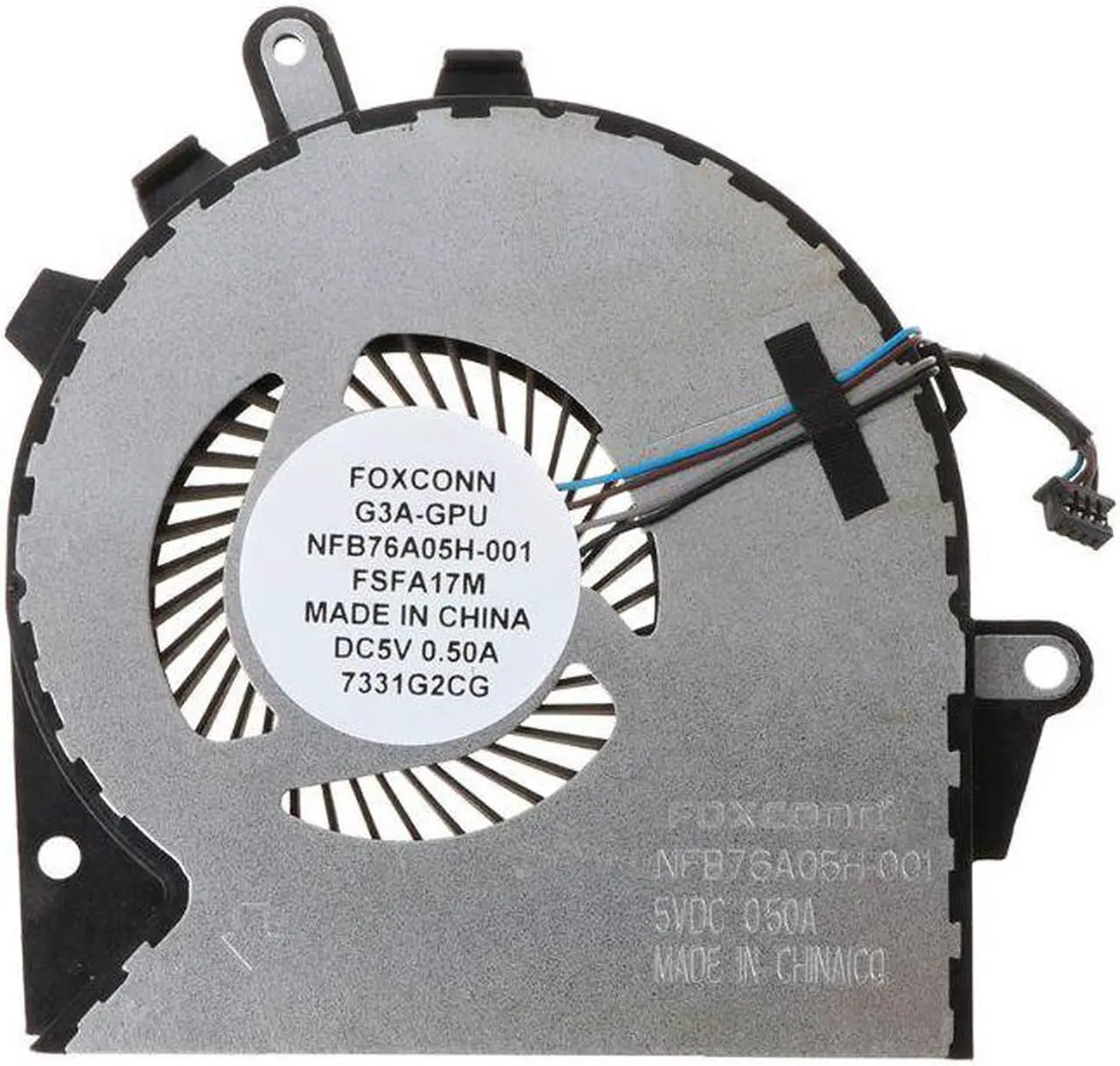 Alt view image 2 of 6 - Black Metal Replaced Laptop GPU CPU Cooling Fan for HP OMEN 15-CE 17-AN Cooler Fan