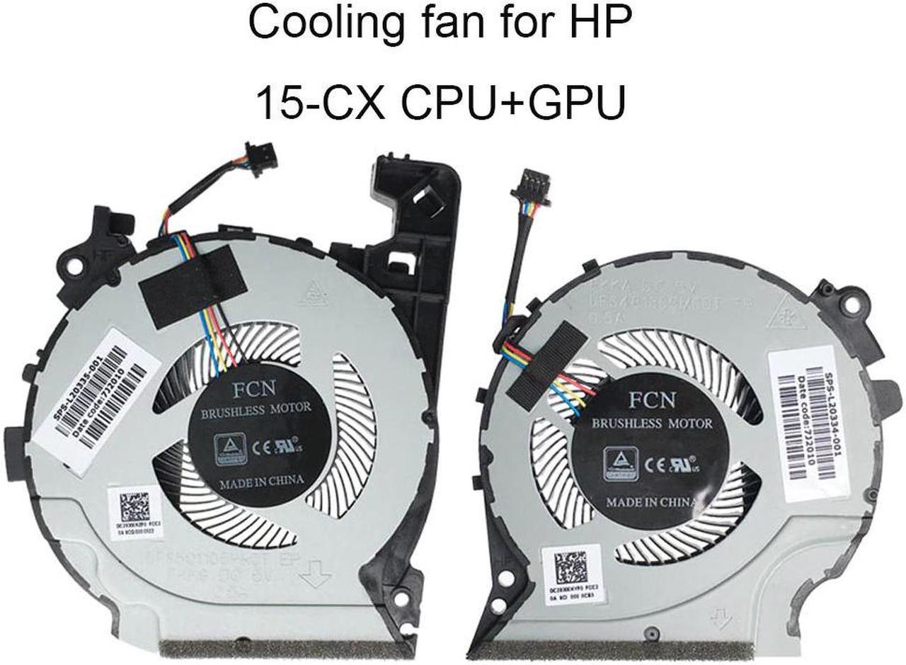 Computer Fans CPU GPU Cooling Fan For HP Pavilion 15-CX CX0049NR CX0071 CX0061 L20334 L20335 001 TPN-C133 Laptop Cooler Radiator