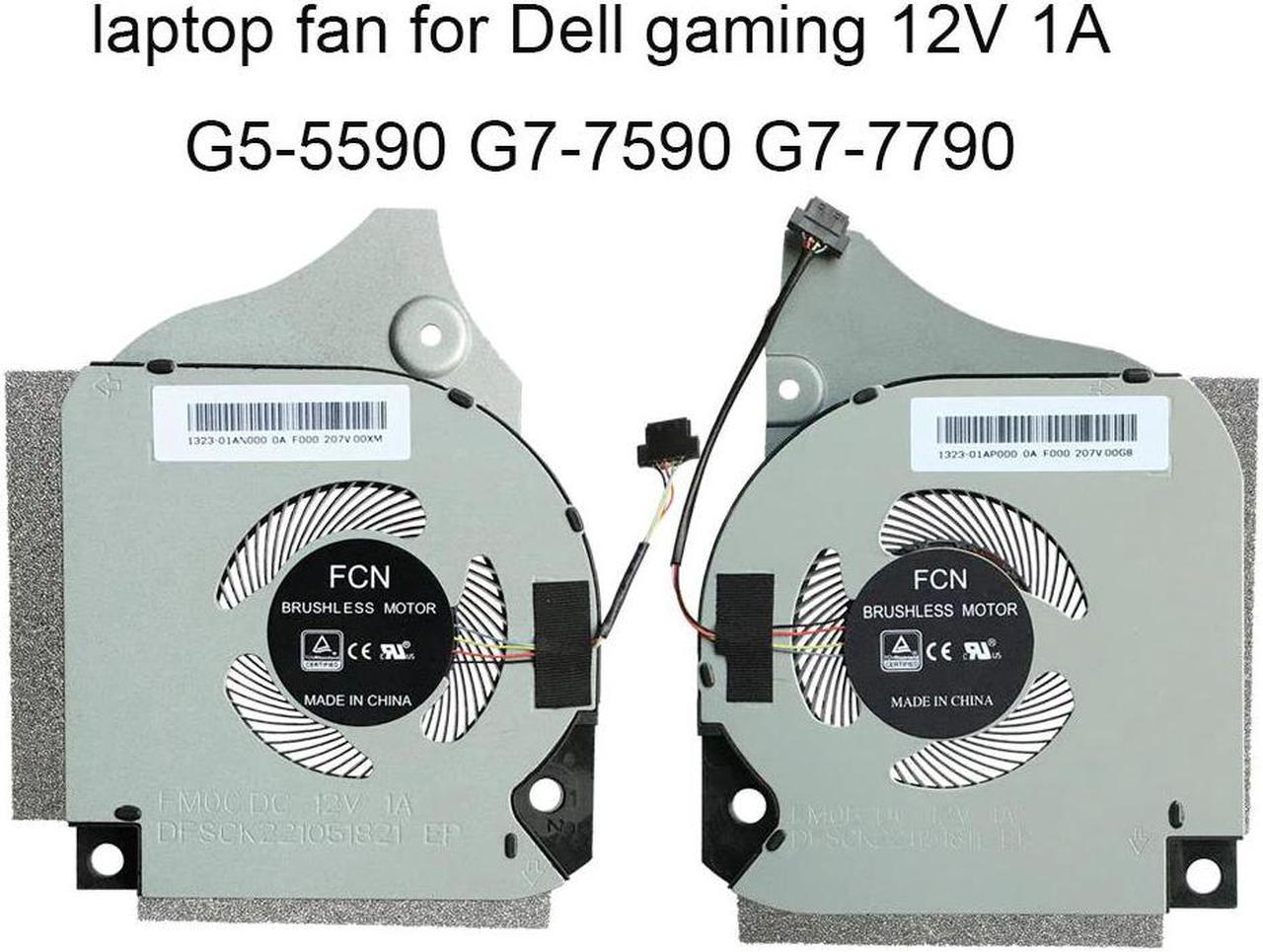 GPU CPU Cooling Fans for DELL Inspiron G5 5590 G7 7790 7590 006KT2 06KT2 09THTN 9THTN Notebook PC Fan CPU VGA Cooler DC12V 1A