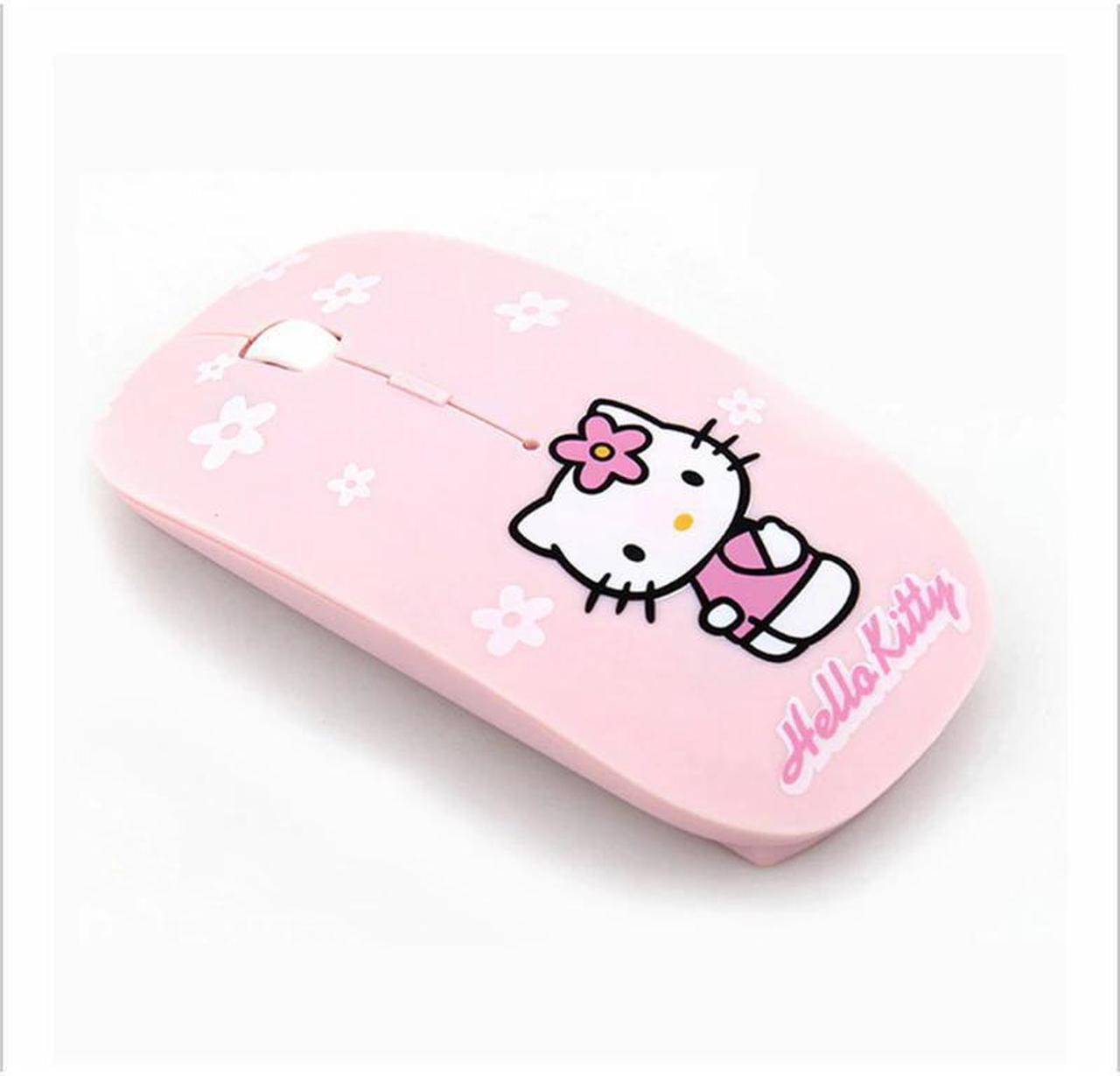 Hello Kitty Wireless Mouse 2.4Ghz USB Computer Mouse Pink Game Mice