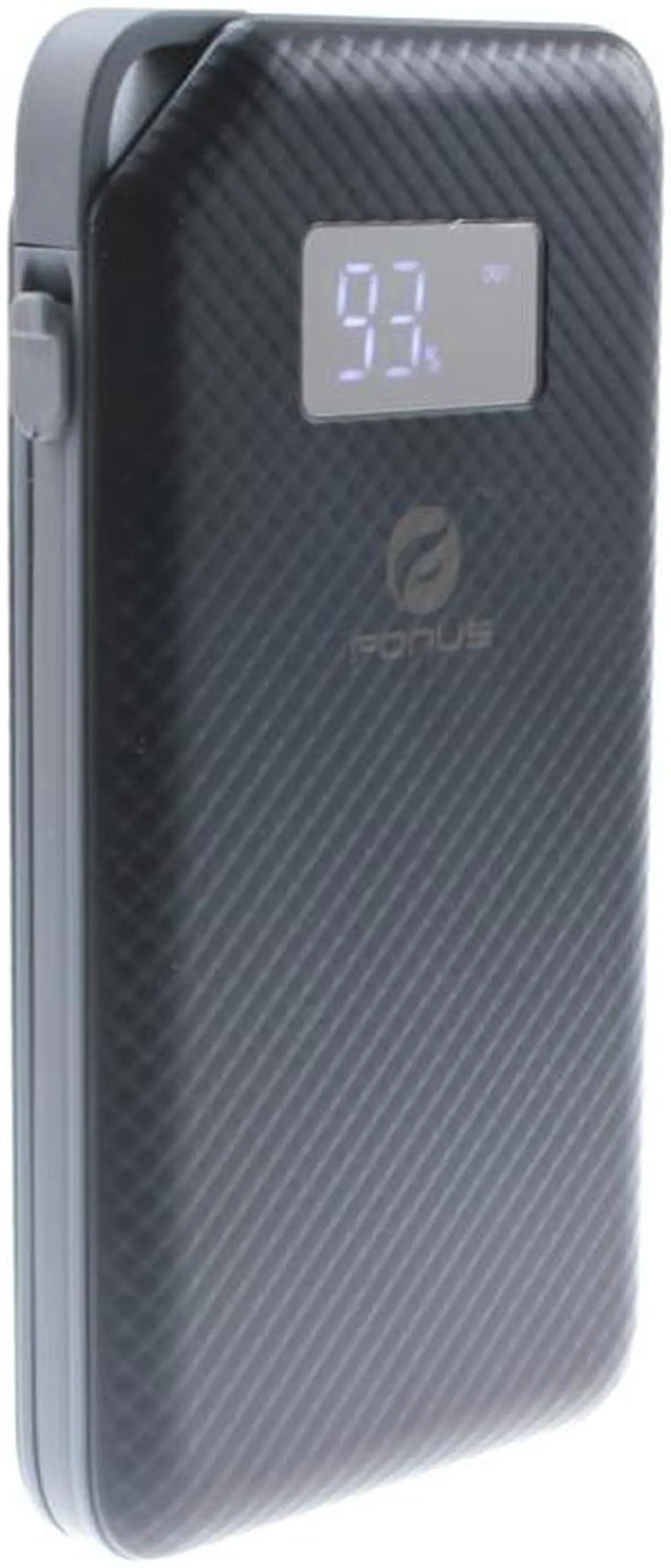 Main image of Slim 10000mAh Portable Battery Charger Backup 2-Port USB Power LED Display Rapid Charging Black L1W for Motorola Moto Z2 Force - Samsung Galaxy J3 J5 J7, Note 3 4 5 Edge Note8, S5 S6 Edge