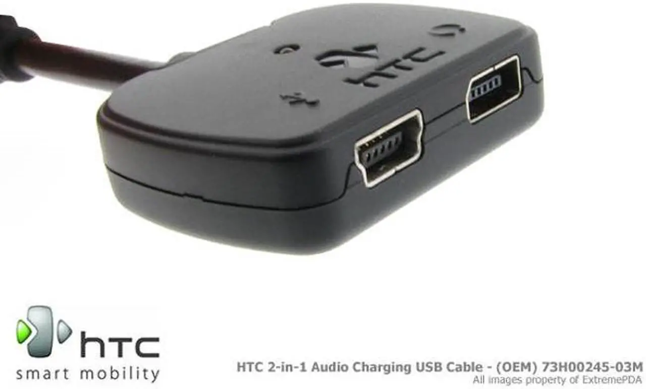 Alt view image 3 of 6 - Mini USB Headset and Charger Splitter Port Y Adapter G4B for HTC Tilt 2, Touch Diamond Pro 2 Fuze