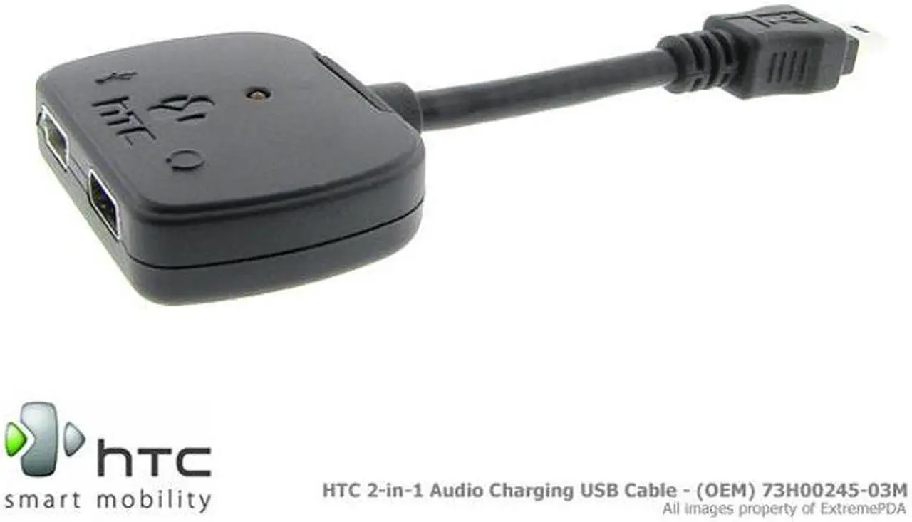 Alt view image 2 of 6 - Mini USB Headset and Charger Splitter Port Y Adapter G4B for HTC Tilt 2, Touch Diamond Pro 2 Fuze