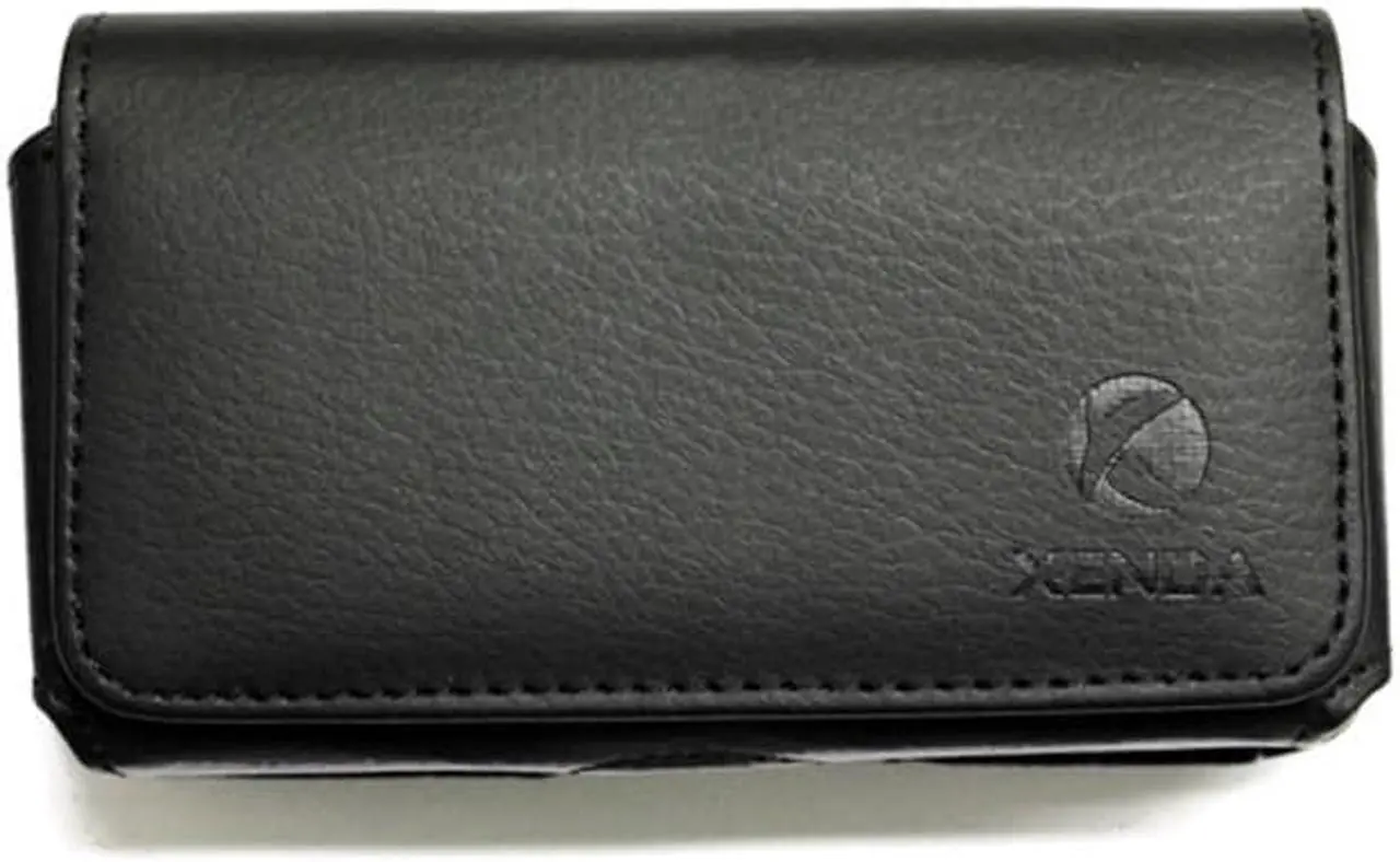 Main image of Black Leather Side Case Side Cover Pouch for LG Optimus Exceed 2 L70, Realm - ZTE Sonata 2
