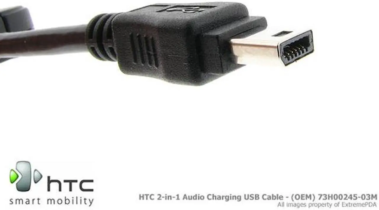 Alt view image 5 of 6 - Mini USB Headset and Charger Splitter Port Y Adapter G4B for HTC Tilt 2, Touch Diamond Pro 2 Fuze