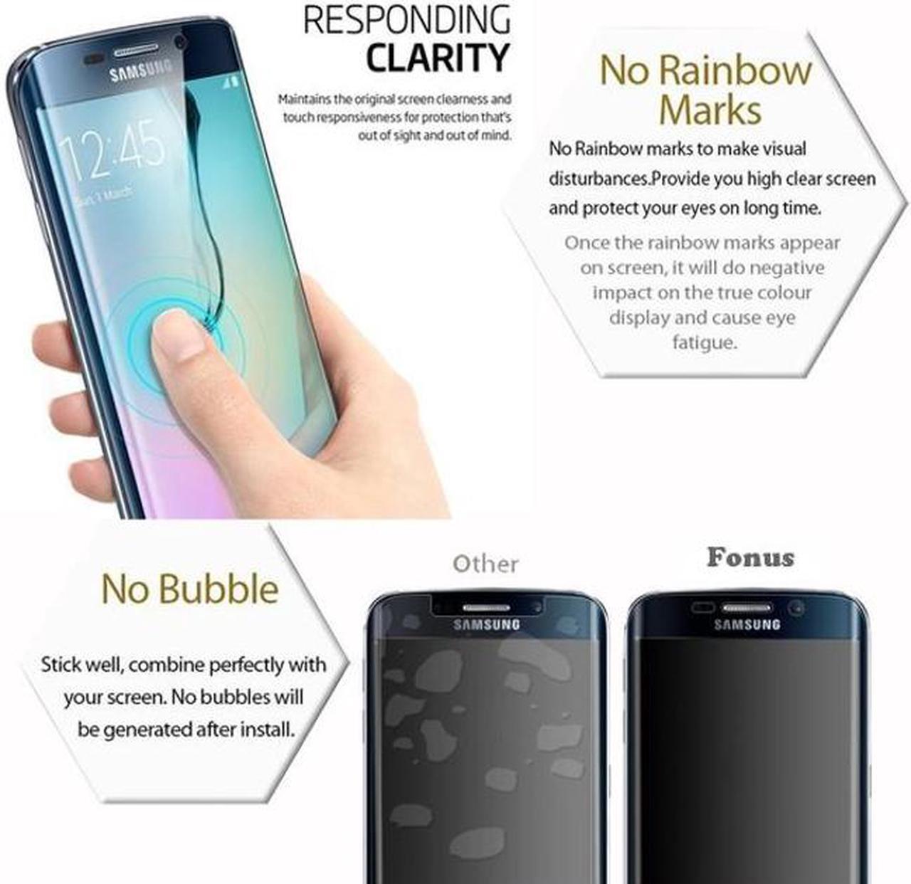 Alt view image 5 of 6 - Samsung Galaxy S7 Edge Full Cover Anti-Glare Screen Protector Anti-FingerPrint Matte LCD Film Curved