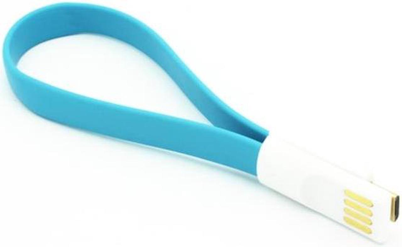Alt view image 6 of 6 - Blue Short Flat USB Cable Rapid Charger Sync Power Wire Data Cord Compatible With Huawei Mate SE