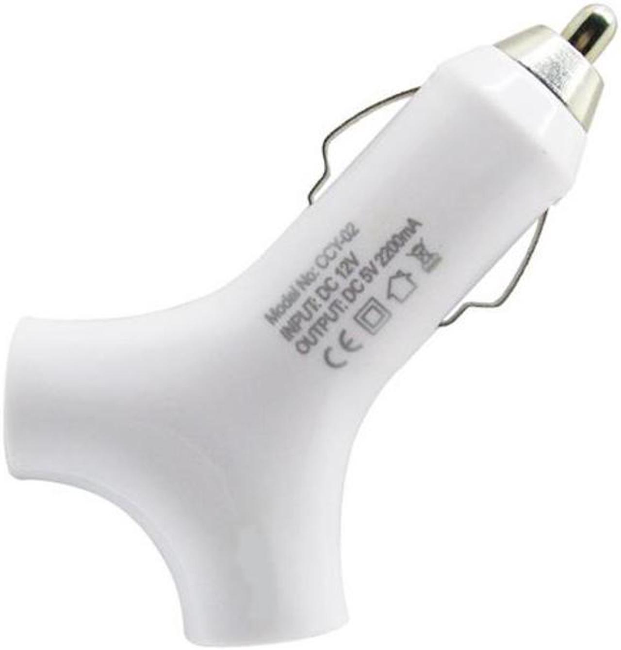 Main image of 2.2Amp Rapid Car Charger Socket 2-Port USB Power Adapter Compact White Compatible With ZTE ZPad 8