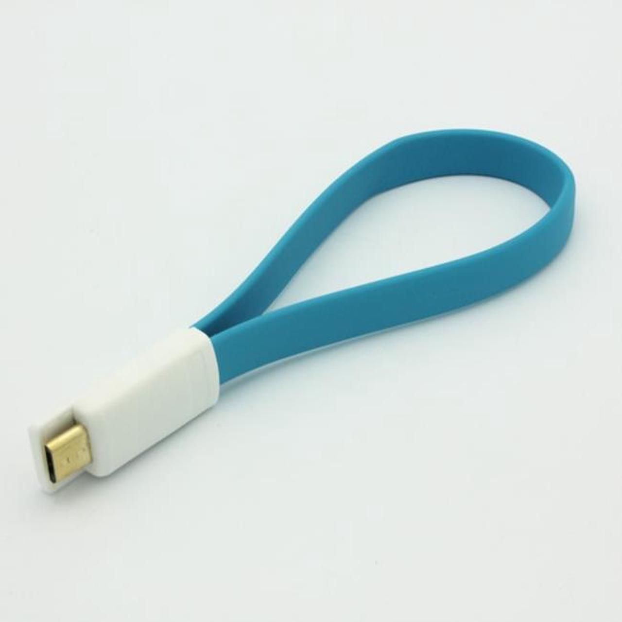 Alt view image 2 of 6 - Blue Short Flat USB Cable Rapid Charger Sync Power Wire Data Cord Compatible With Huawei Mate SE
