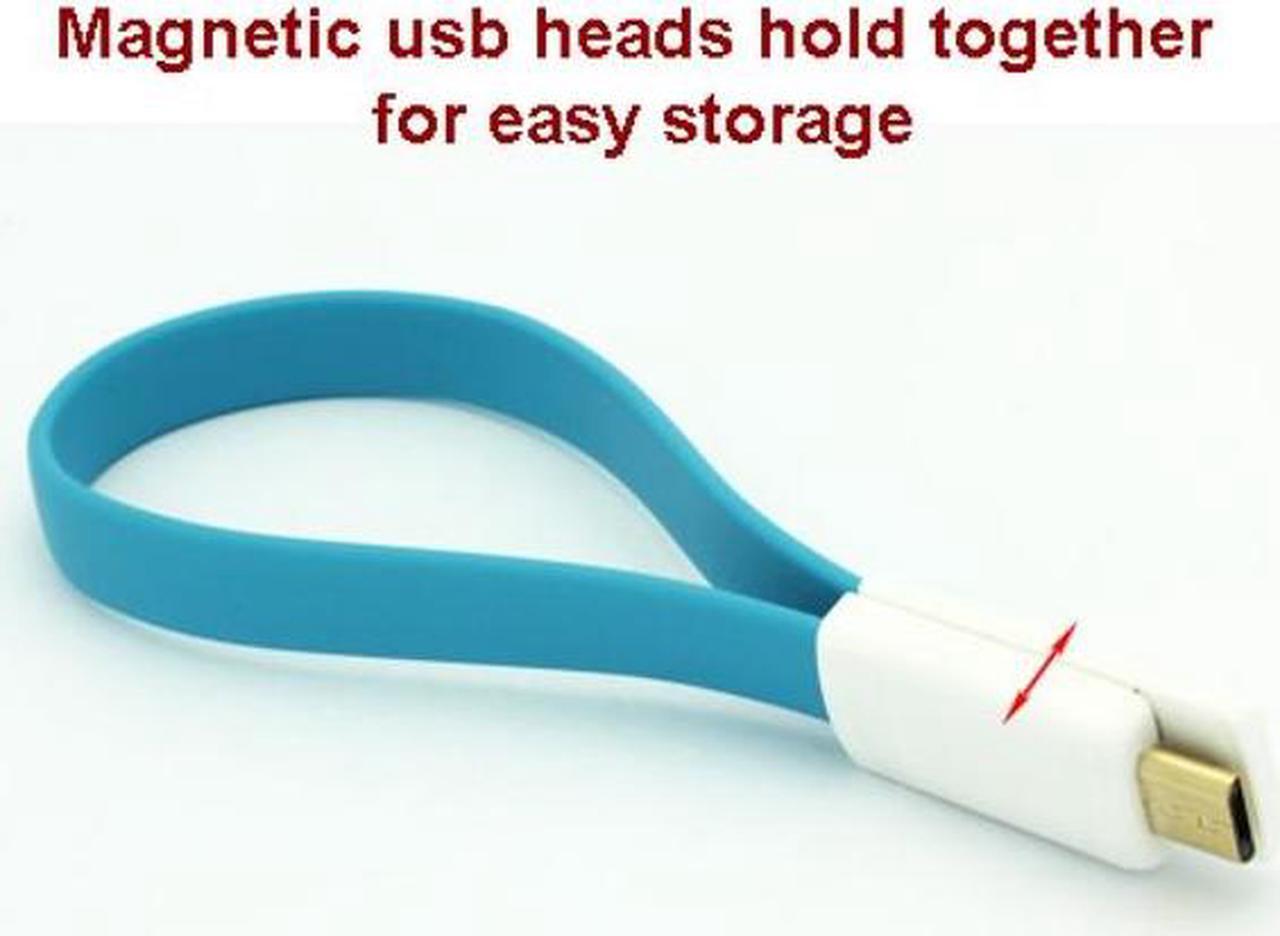 Alt view image 5 of 6 - Blue Short Flat USB Cable Rapid Charger Sync Power Wire Data Cord Compatible With Huawei Mate SE
