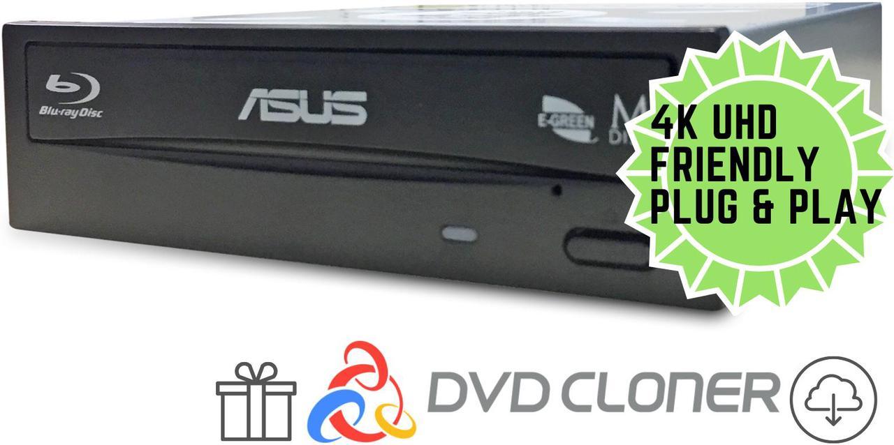 ASUS UHD Friendly Blu-ray Combo Drive Bundle with DVD-Cloner Software Download Installation Code