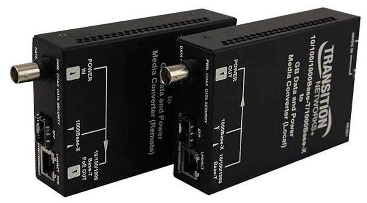 Main image of Transition Networks Ethernet Over Coax Extender - media converter - 10Mb LAN, 100Mb LAN, 1GbE