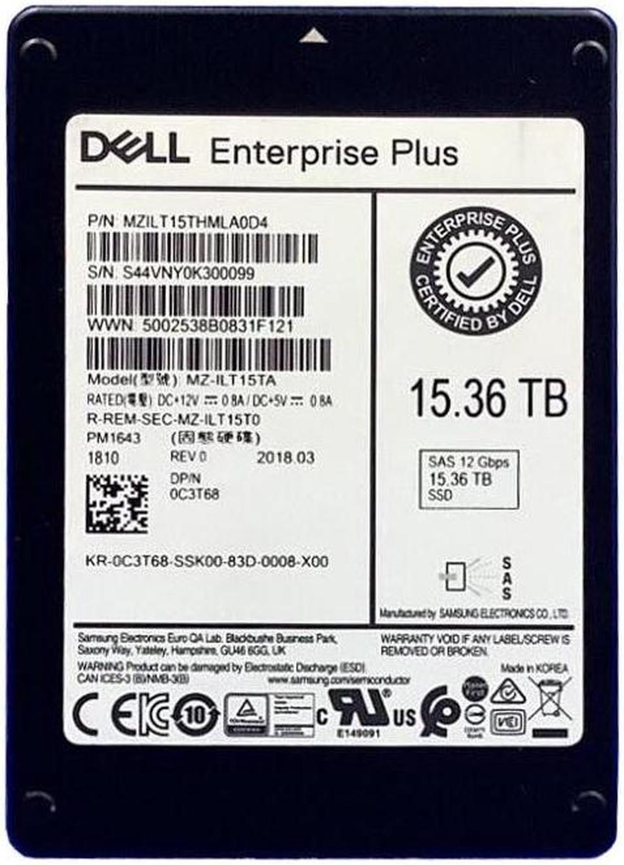 Main image of Dell C3T68 15.36TB Enterprise Plus SAS-12Gbps 2.5in Solid State Drive