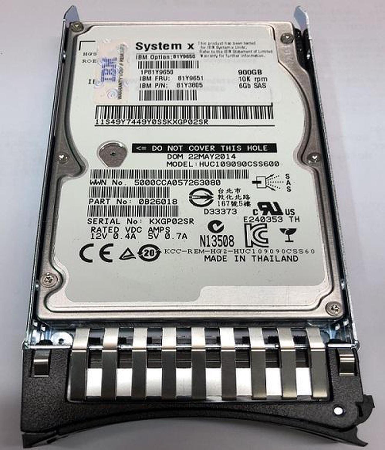 Alt view image 5 of 5 - Open 81Y9650 Source - Lenovo 900 GB 2.5" Internal Hard Drive