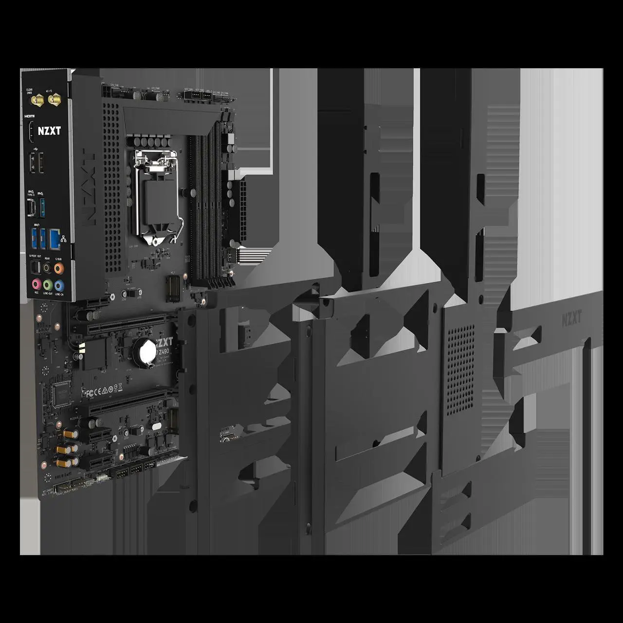 Alt view image 6 of 6 - NZXT N7 Z490 Matte Black NZT-N7-Z49XT-B1 LGA 1200 Intel Z490 SATA 6Gb/s ATX Intel Motherboard