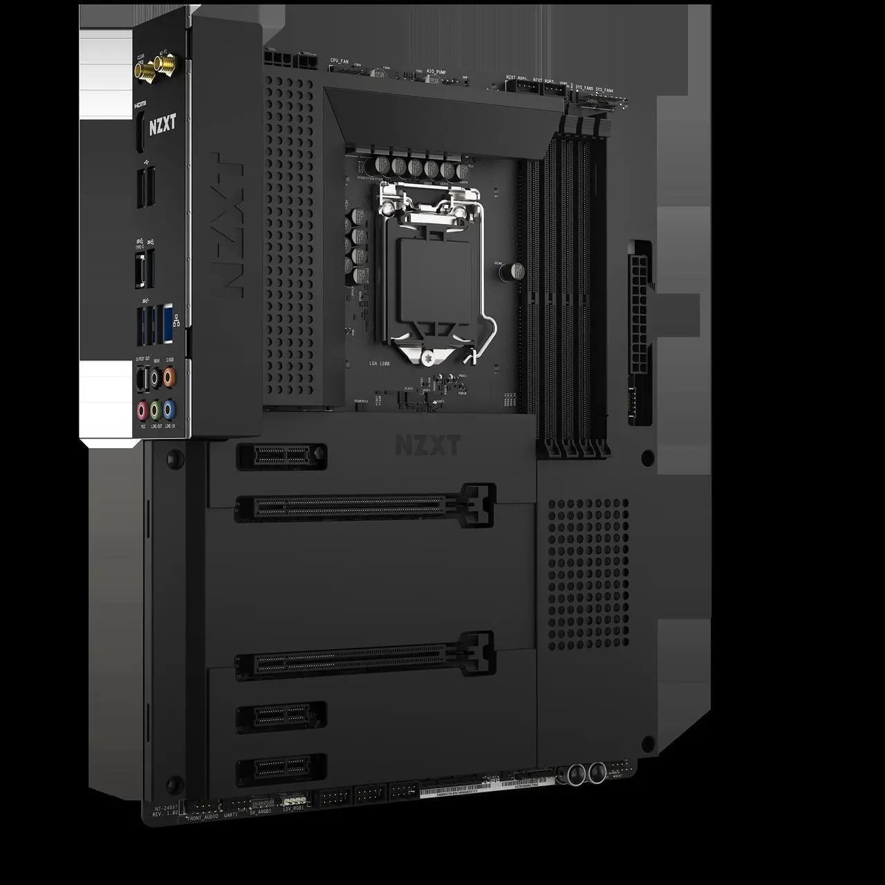 Alt view image 3 of 6 - NZXT N7 Z490 Matte Black NZT-N7-Z49XT-B1 LGA 1200 Intel Z490 SATA 6Gb/s ATX Intel Motherboard