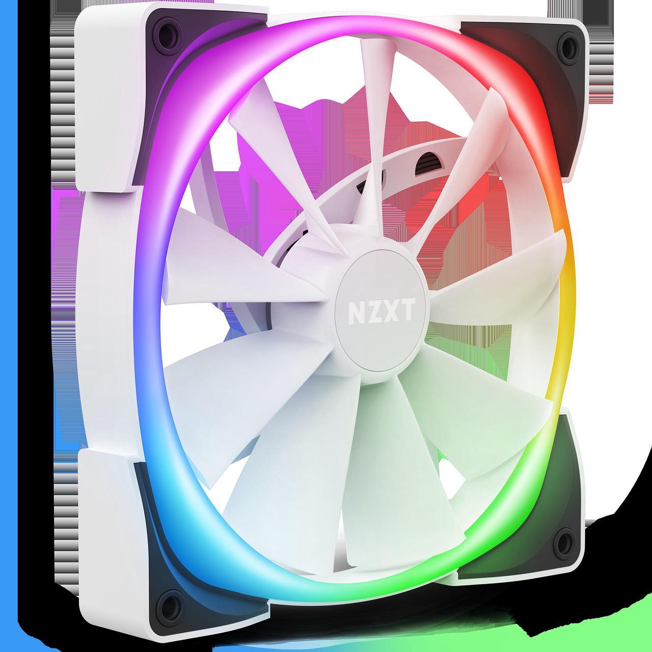 NZXT AER RGB 2 White - 140mm - RGB LED - Fluid Dynamic Bearing - PWM Fan - Single