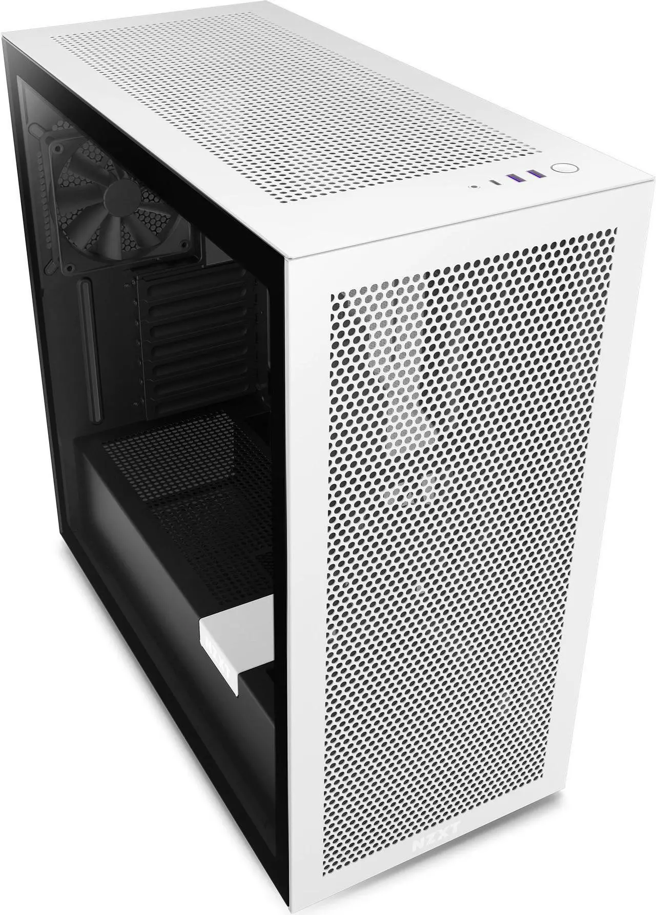 Alt view image 3 of 12 - NZXT H7 Flow White & Black - Mid-Tower Airflow PC Gaming Case - Tempered Glass - Enhanced Cable Management