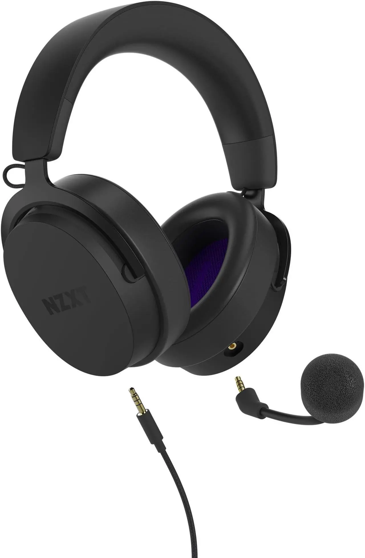 Main image of NZXT Relay Wired PC Gaming Headset - Hi-Res Audio Certified - DTS Headphone:X Surround Sound - Lightweight & Comfortable Design - Detachable Microphone - CAM Software - Black