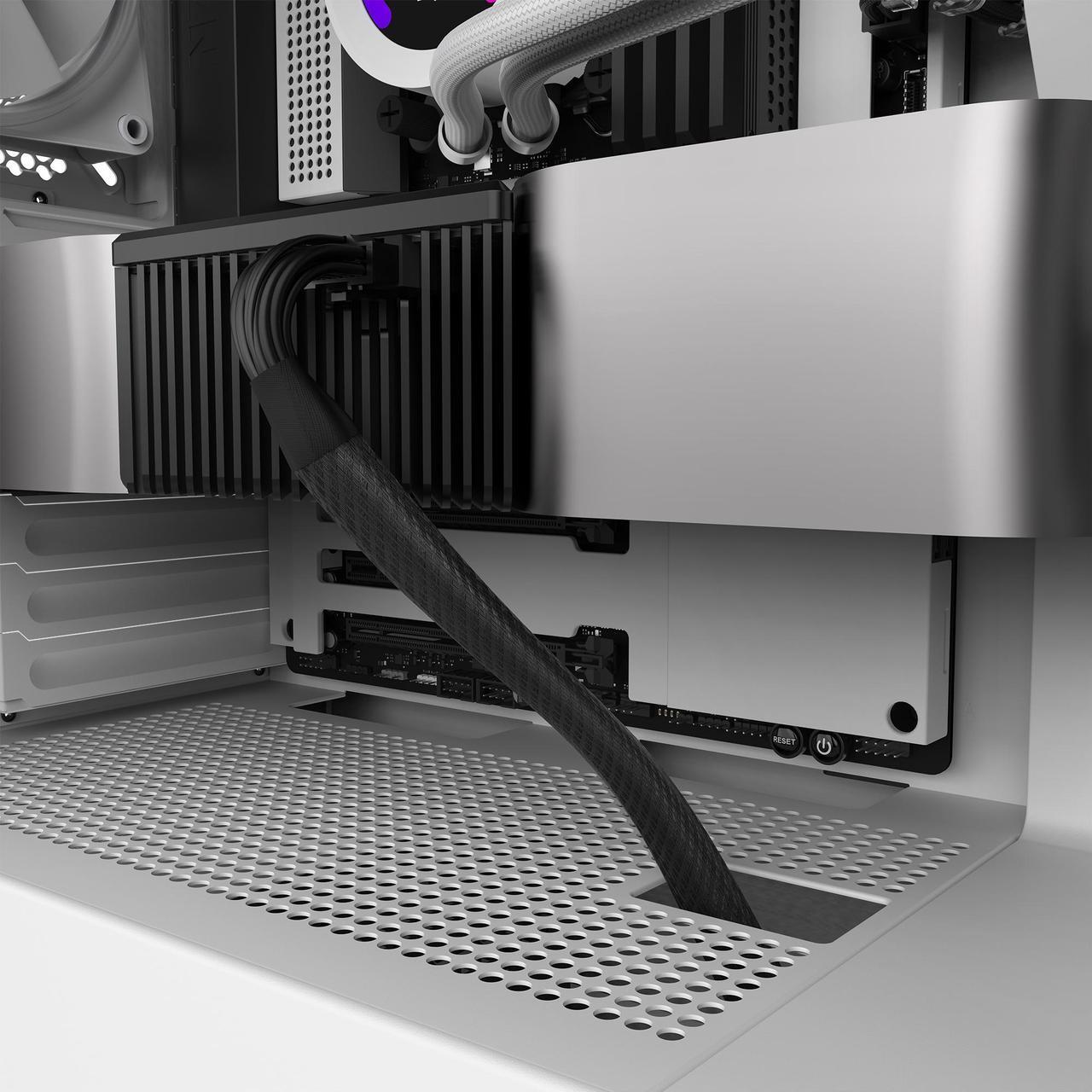 Alt view image 4 of 5 - NZXT 12VHPWR Adapter Cable - 12+4-Pin (16-Pin) 12HVPWR to Dual 8-Pin PCIe - Compatible NVIDIA 40 Series Graphics Cards with Existing NZXT ATX 2.X PSUs (PA-xG1BB) - Rated for 600 Watts - Black