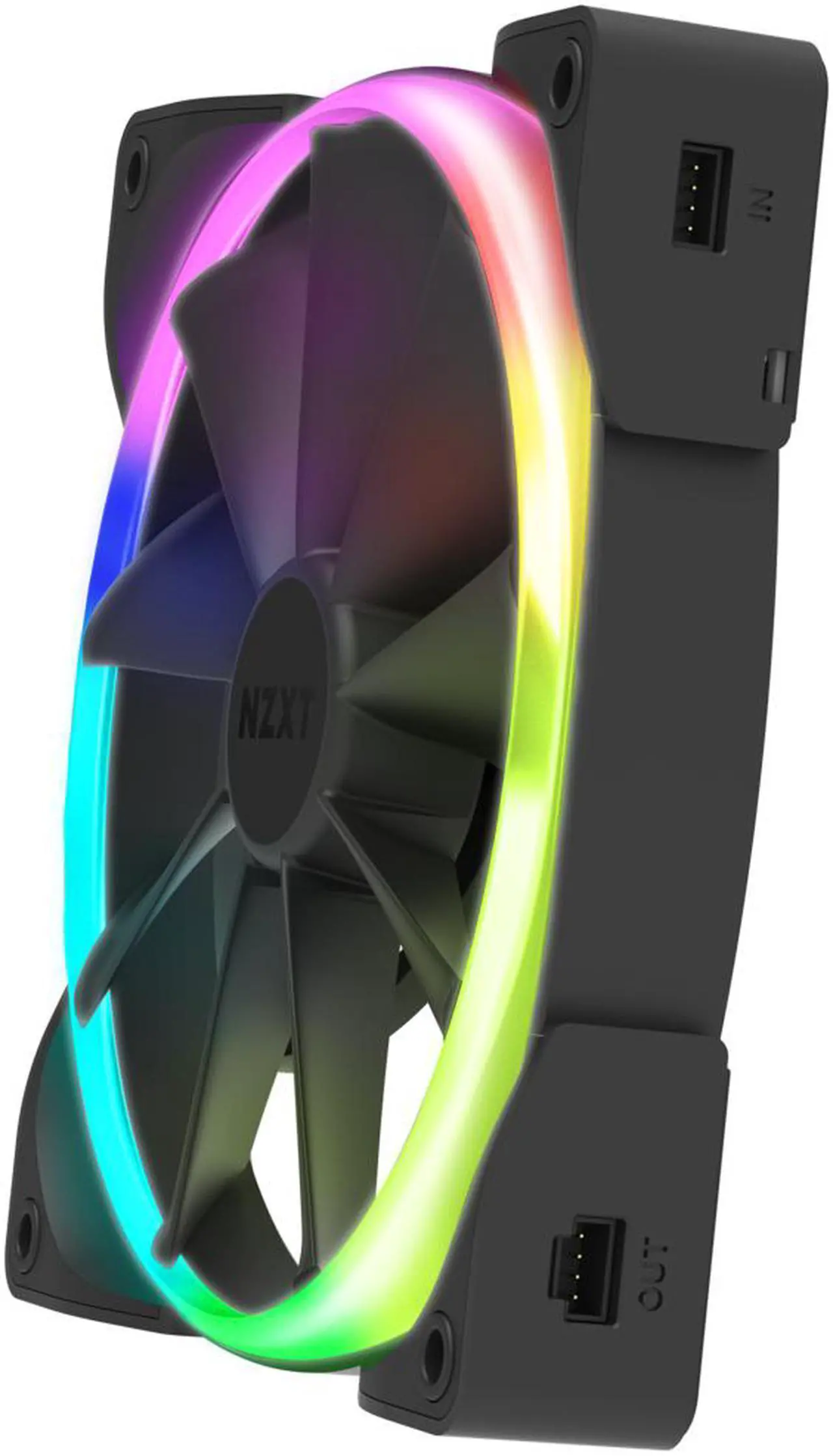 Alt view image 4 of 20 - NZXT AER RGB 2 - 120mm - RGB LED - Fluid Dynamic Bearing - PWM Fan for Hue 2 - Single