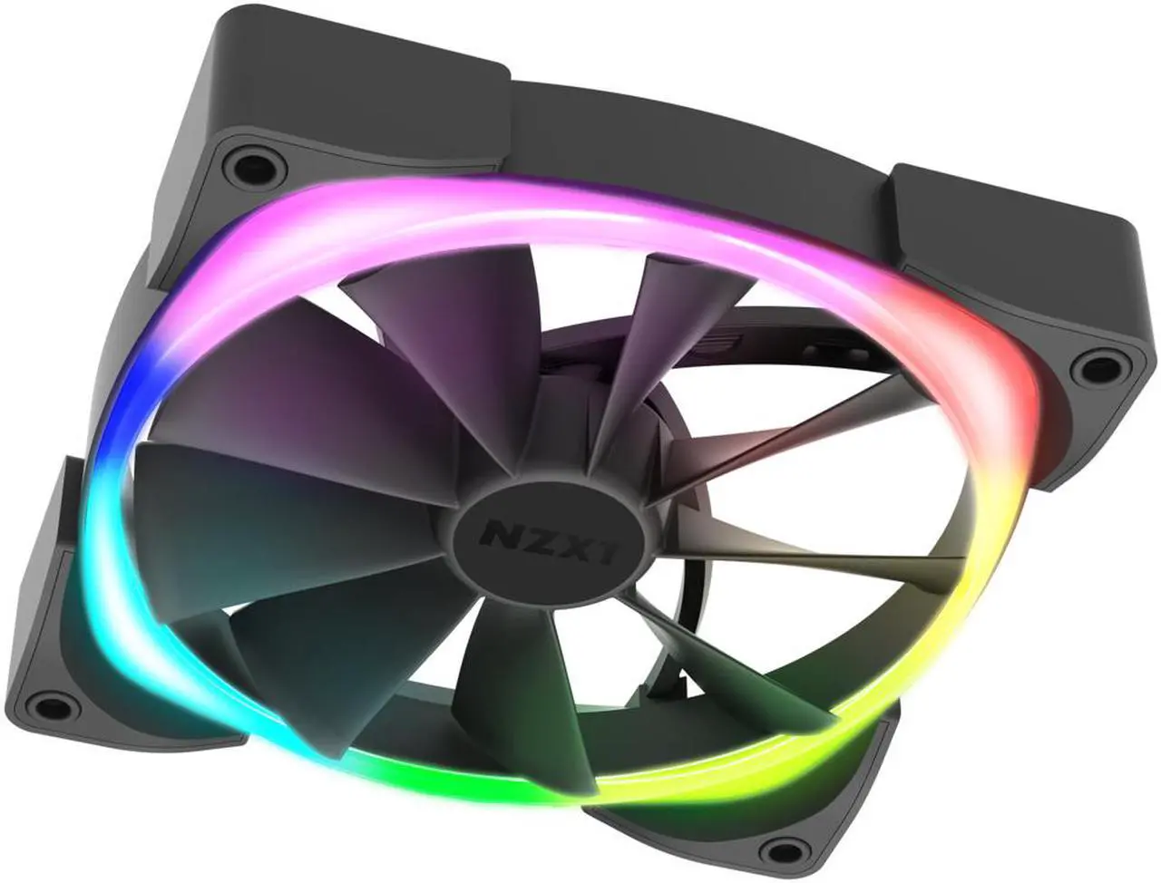 Alt view image 3 of 20 - NZXT AER RGB 2 - 120mm - RGB LED - Fluid Dynamic Bearing - PWM Fan for Hue 2 - Single