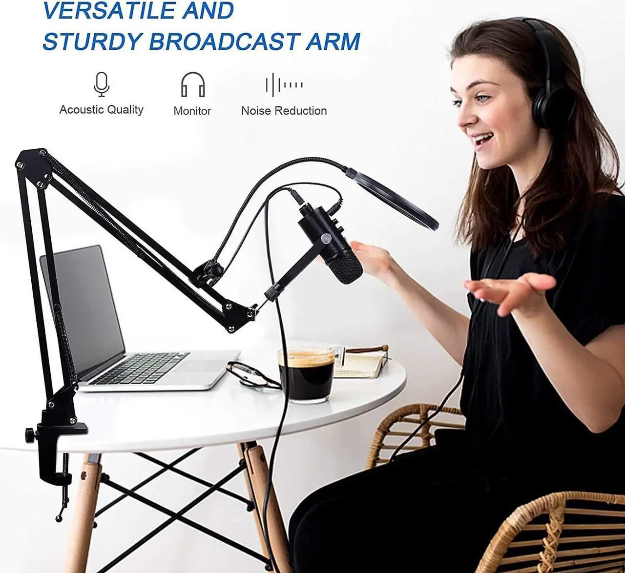 Alt view image 2 of 7 - USB Microphone Condenser Computer PC Gaming Mic Podcast Microphone Kit for Streaming,Recording,Vocals,ASMR,Voice,Cardioid Studio Microphone for Phone/Pad/Android/MAC/Laptop/PS4/USB C Phone,YouTube