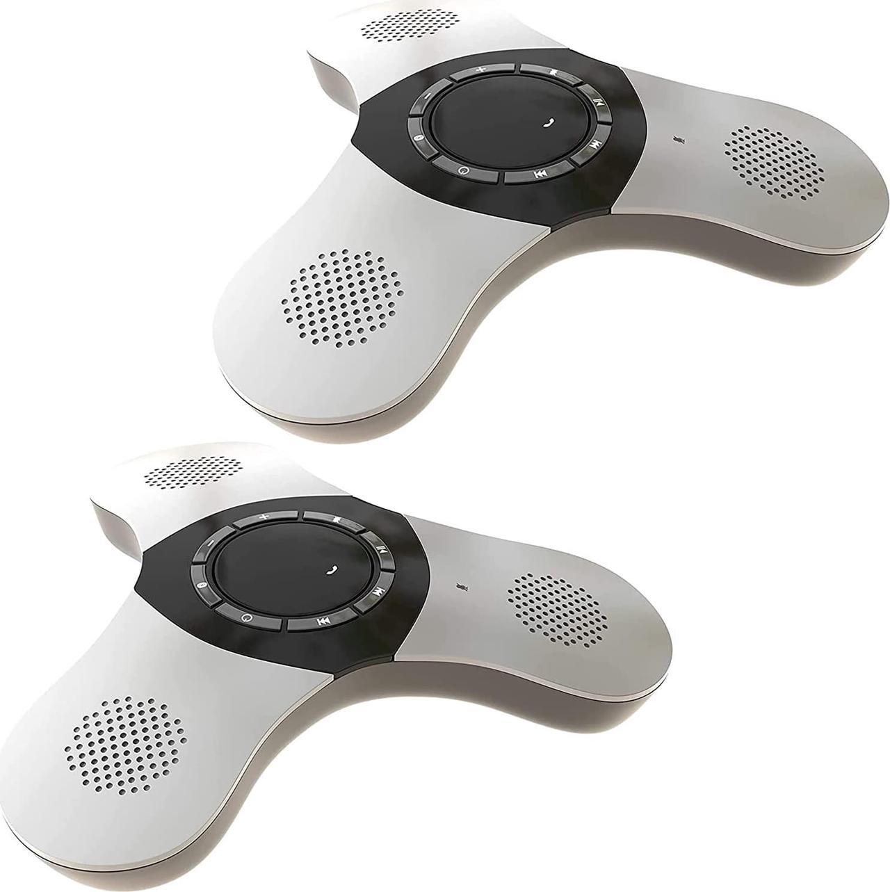 Main image of Bluetooth Conference Speaker with Microphone - 2 Pack Wireless Conference Call USB Speakerphone for Mobile Phone and Computer, High Sensitive Omnidirectional 360° with Noise Canceling