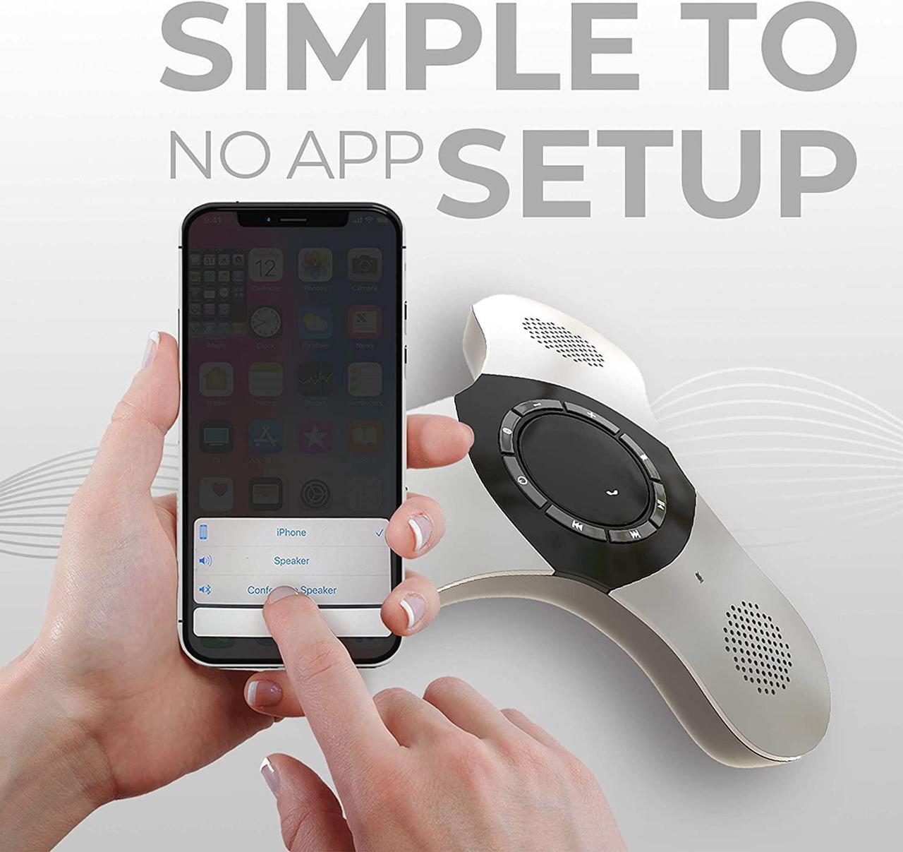 Alt view image 3 of 6 - Bluetooth Conference Speaker with Microphone - 2 Pack Wireless Conference Call USB Speakerphone for Mobile Phone and Computer, High Sensitive Omnidirectional 360° with Noise Canceling