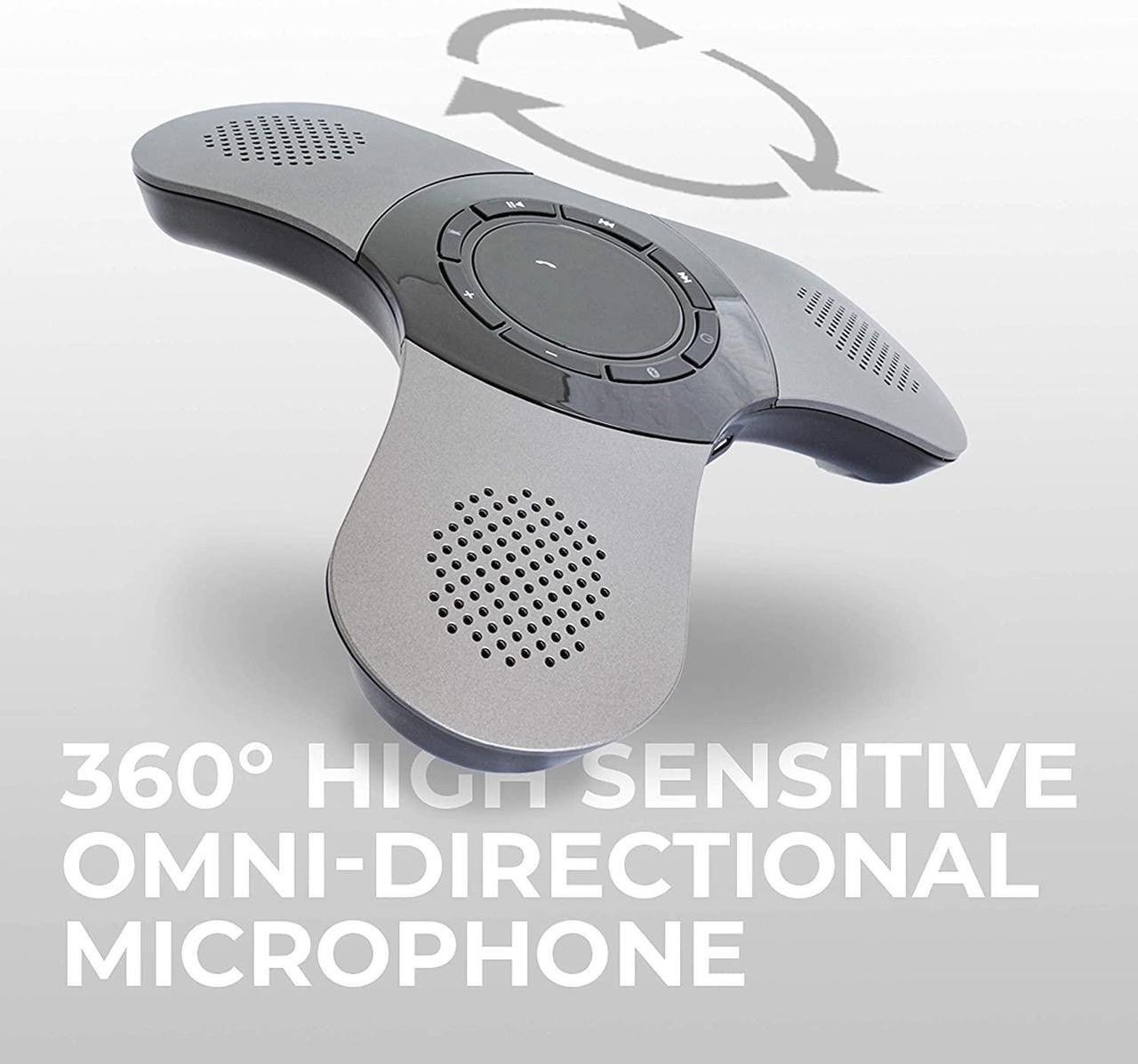 Alt view image 4 of 6 - Bluetooth Conference Speaker with Microphone - 2 Pack Wireless Conference Call USB Speakerphone for Mobile Phone and Computer, High Sensitive Omnidirectional 360° with Noise Canceling
