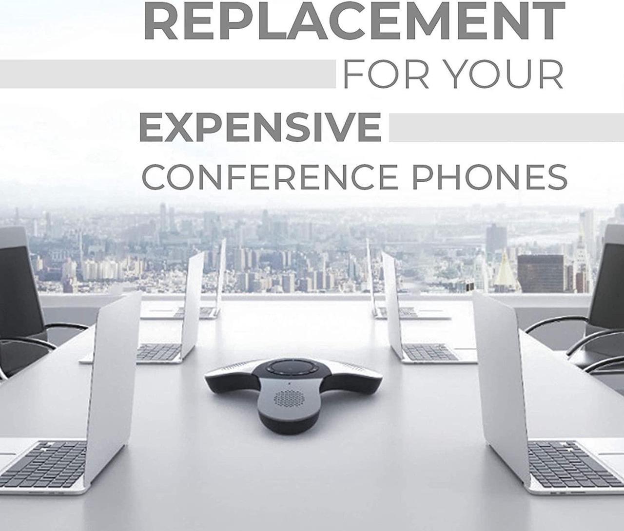 Alt view image 5 of 6 - Bluetooth Conference Speaker with Microphone - 2 Pack Wireless Conference Call USB Speakerphone for Mobile Phone and Computer, High Sensitive Omnidirectional 360° with Noise Canceling