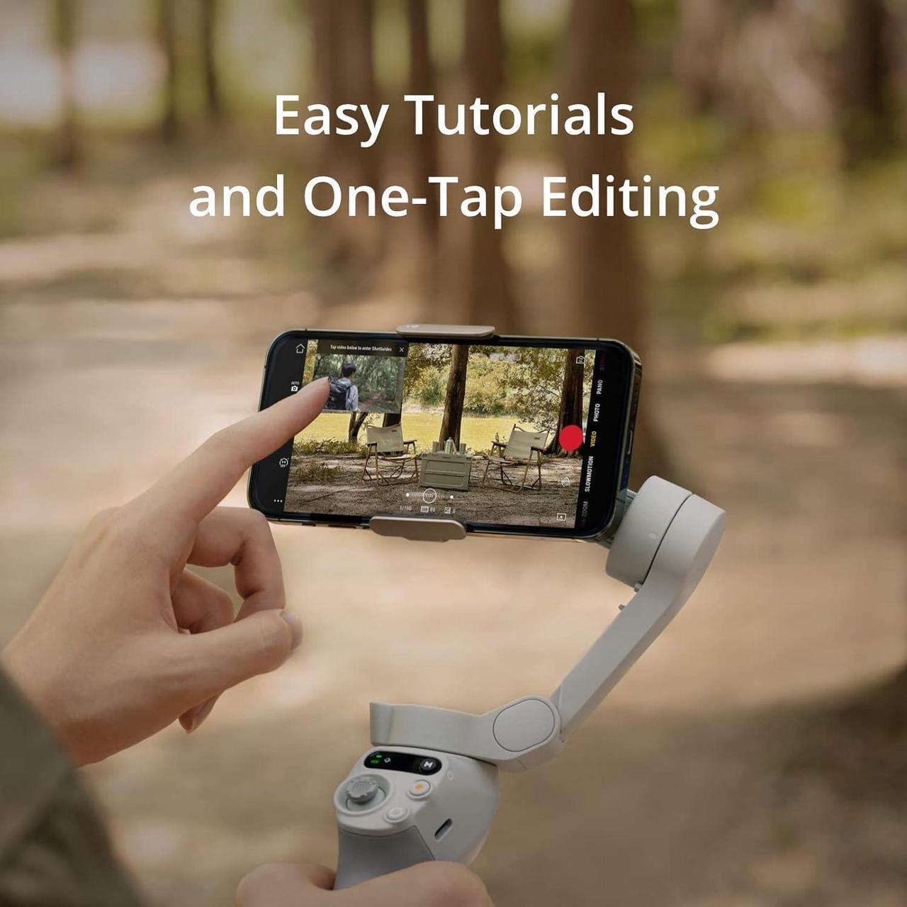 Alt view image 5 of 6 - Osmo Mobile SE 3-Axis Phone Gimbal Portable and Foldable Gimbal Stabilizer for iphone Andriod ShotGuides ActiveTrack 6.0 Vlogging Stabilizer for Youtube TikTok Travel