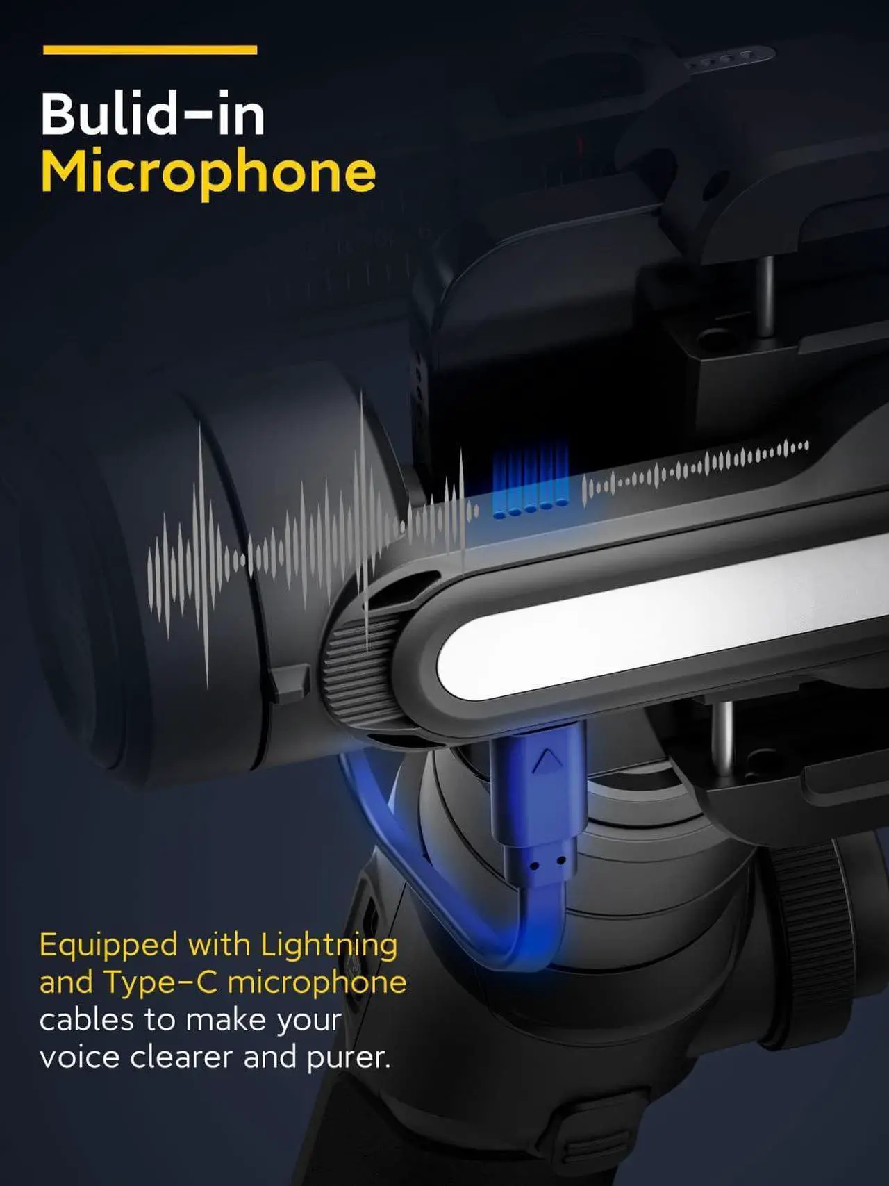 Alt view image 5 of 7 - AOCHUAN Smart S2 Gimbal Stabilizer for Smartphone Professional Industry-Standard 3-Axis Phone Gimbal with Extendable Rod Microphone Fill Light Gimbal for iPhone and Android Vlogging TikTok YouTube