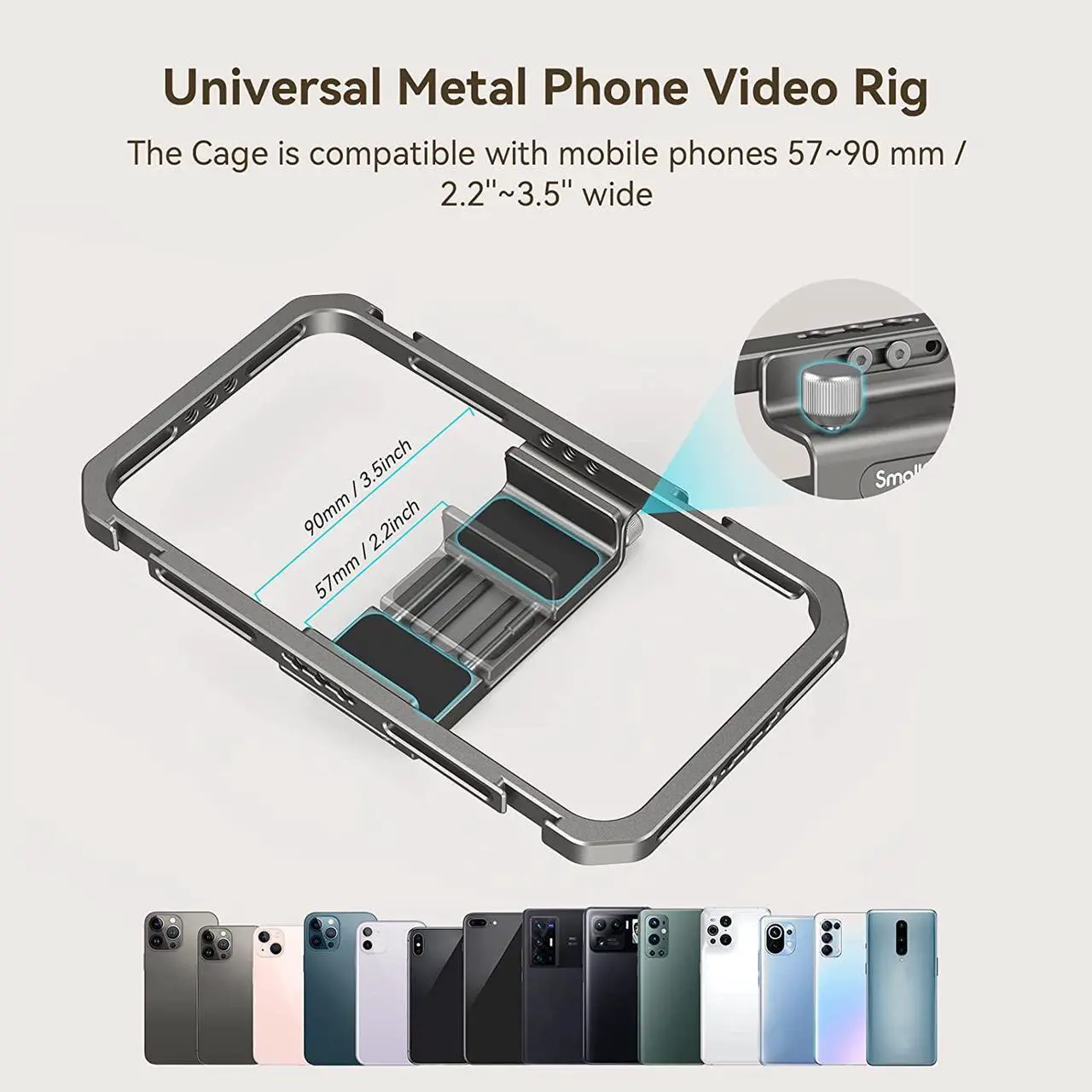 Alt view image 3 of 7 - Universal Phone Cage, Smartphone Video Rig Kit with Handles, Handheld Filmmaking Vlogging Case Stabilizer for Videomaker, for iPhone for Samsung for Pixel and Other Android Phones - 4121