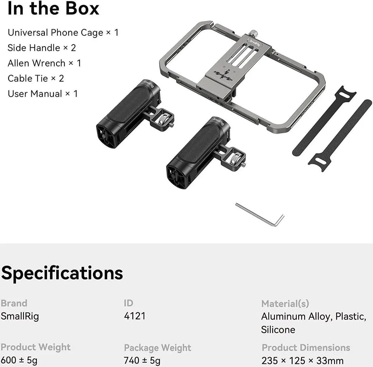 Alt view image 7 of 7 - Universal Phone Cage, Smartphone Video Rig Kit with Handles, Handheld Filmmaking Vlogging Case Stabilizer for Videomaker, for iPhone for Samsung for Pixel and Other Android Phones - 4121