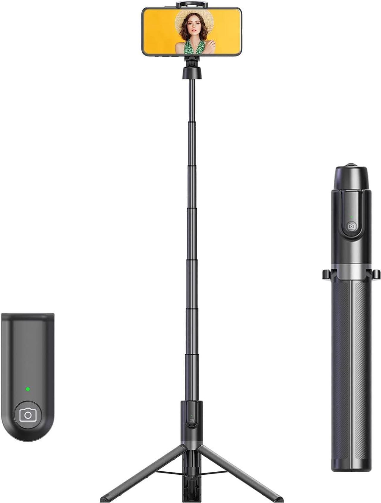Main image of Selfie Stick Tripod for iPhone, Cell Phone Stand for Recording with Wireless Remote, Lightweight Tripod Stand for iPhone 13/12/12 Pro/12 Pro Max/11/11 Pro/X/XR/XS/8/7/6S,Android Samsung Smartphone