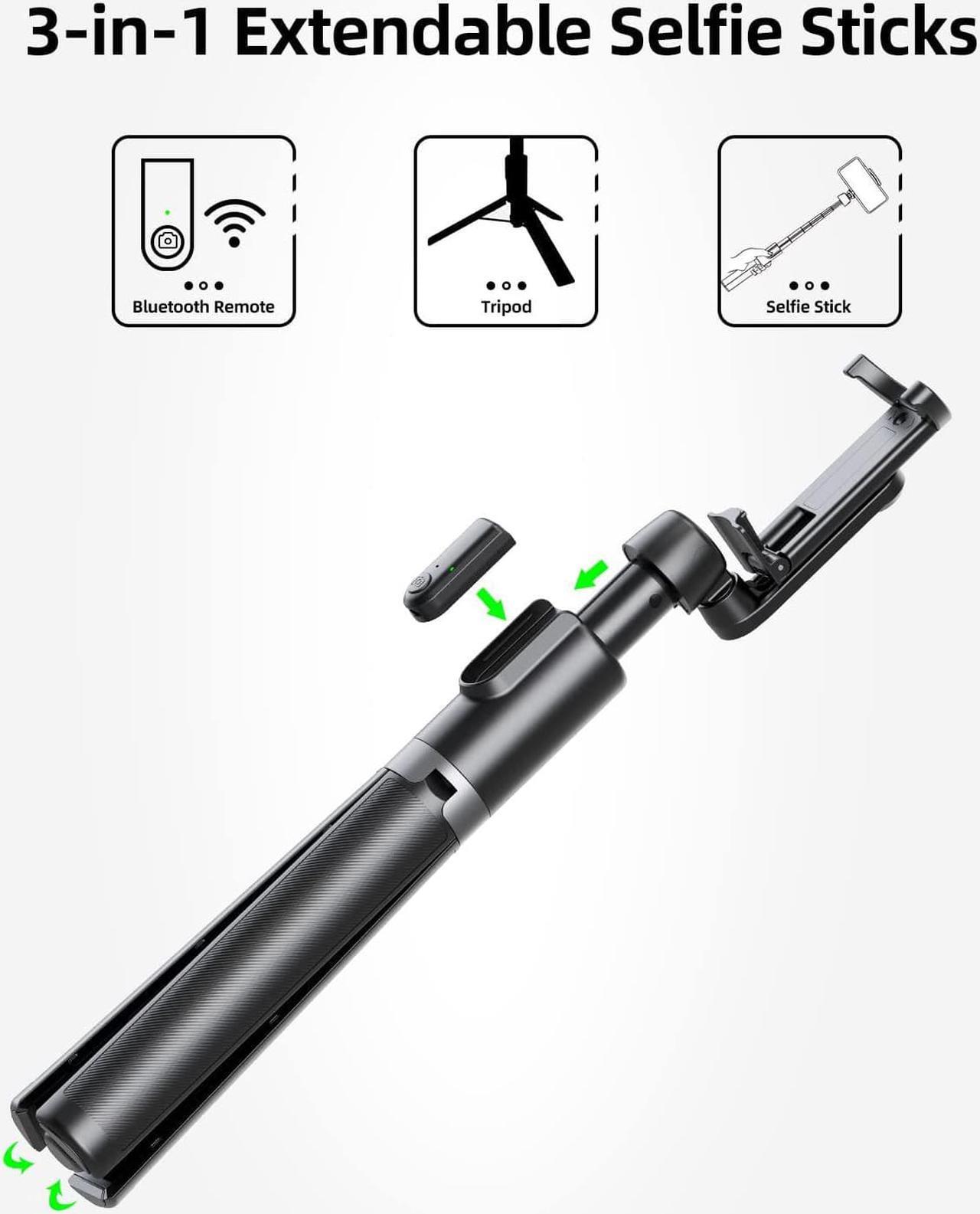 Alt view image 2 of 7 - Selfie Stick Tripod for iPhone, Cell Phone Stand for Recording with Wireless Remote, Lightweight Tripod Stand for iPhone 13/12/12 Pro/12 Pro Max/11/11 Pro/X/XR/XS/8/7/6S,Android Samsung Smartphone