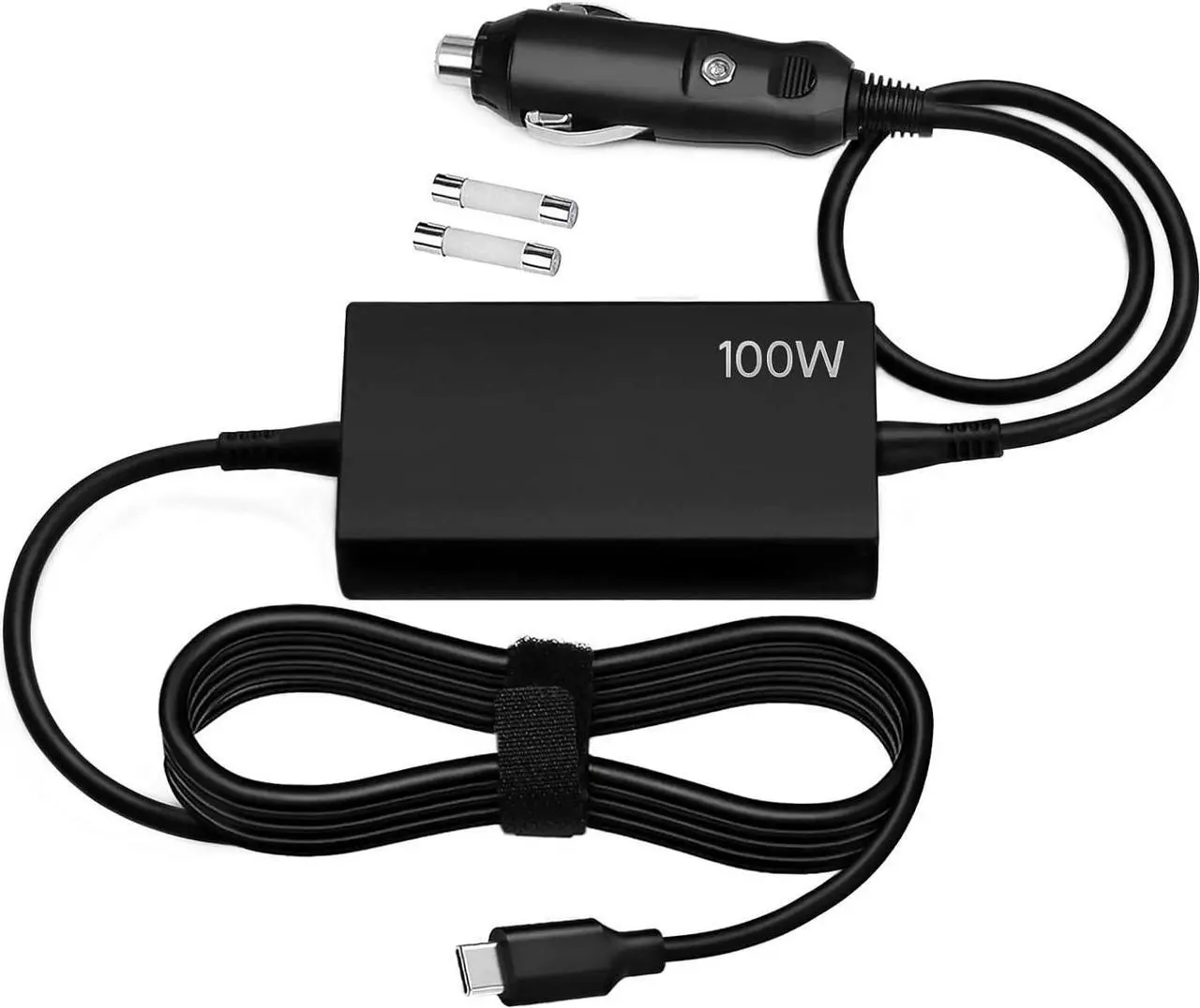 Alt view image 3 of 6 - 100W 90W 87W 96W USB-C DC Travel Car Charger for Dell Latitude 9520 9420 7520 7420 5520 5420 5320 5430 5530 7330 7430 7530 9430 MacBook Pro 15 16 Surface Pro Dell HP Laptop Car Charger Power Supply