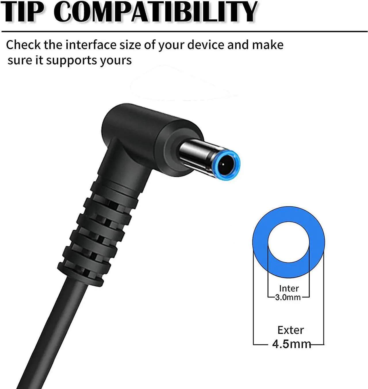 Alt view image 2 of 7 - 150W 7.7A AC Adapter for HP OMEN Charger 15 17 15-AX033DX/HP ZBook 15 G3 G4 G5 G6/Studio G3 G4 G5 G6/HP Pavilion Gaming 15 17 Laptop Charger Power Supply Cord P/N W2F74AA 917649-850 TPN-DA03 TPN-DA09