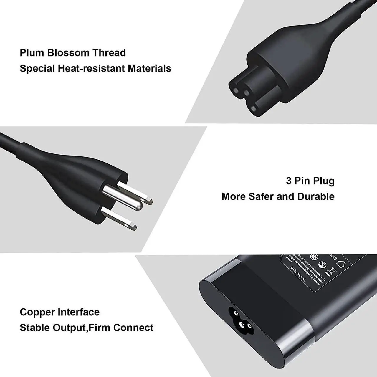 Alt view image 6 of 7 - 150W 7.7A AC Adapter for HP OMEN Charger 15 17 15-AX033DX/HP ZBook 15 G3 G4 G5 G6/Studio G3 G4 G5 G6/HP Pavilion Gaming 15 17 Laptop Charger Power Supply Cord P/N W2F74AA 917649-850 TPN-DA03 TPN-DA09